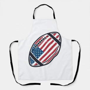 Patriotic American Football Vintage Vector Design_ Apron