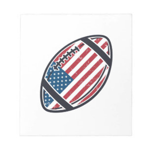 Patriotic American Football Vintage Vector Design_ Notepad