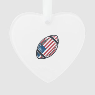 Patriotic American Football Vintage Vector Design_ Ornament