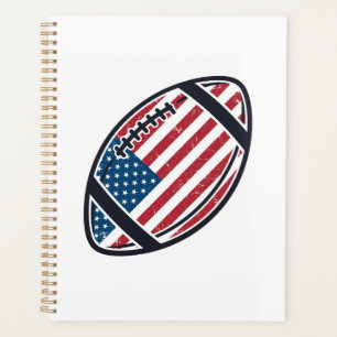 Patriotic American Football Vintage Vector Design_ Planner