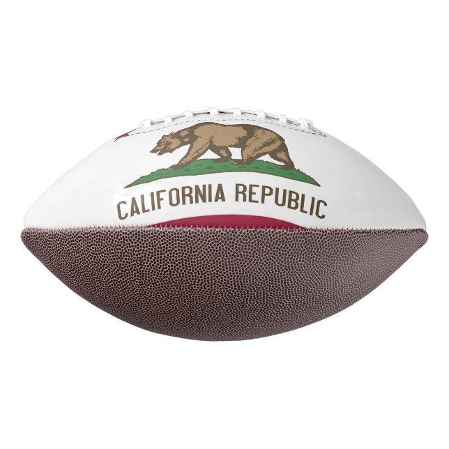 Patriotic american football with California flag (Rotated 270)