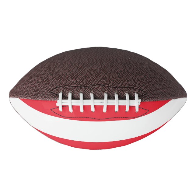 Patriotic american football with flag of Austria (Front)