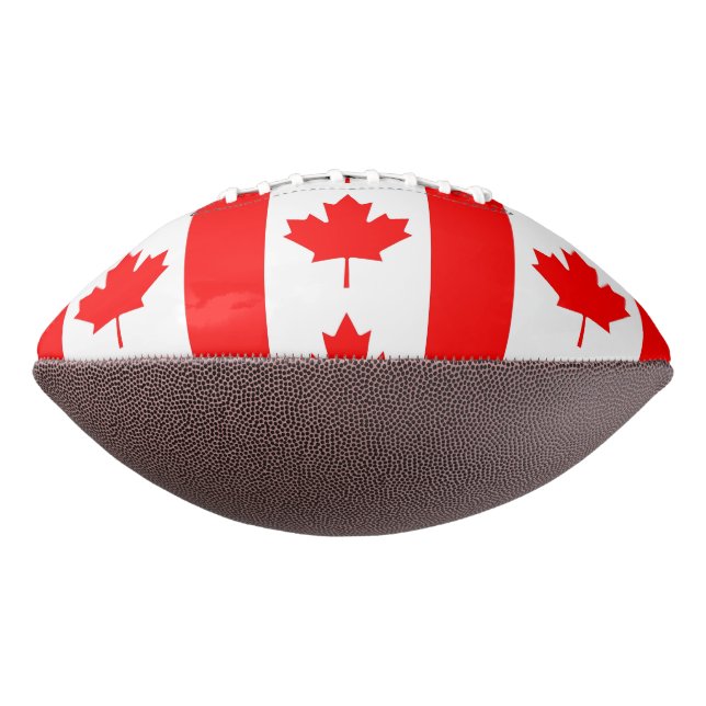 Patriotic american football with flag of Canada (Rotated 270)