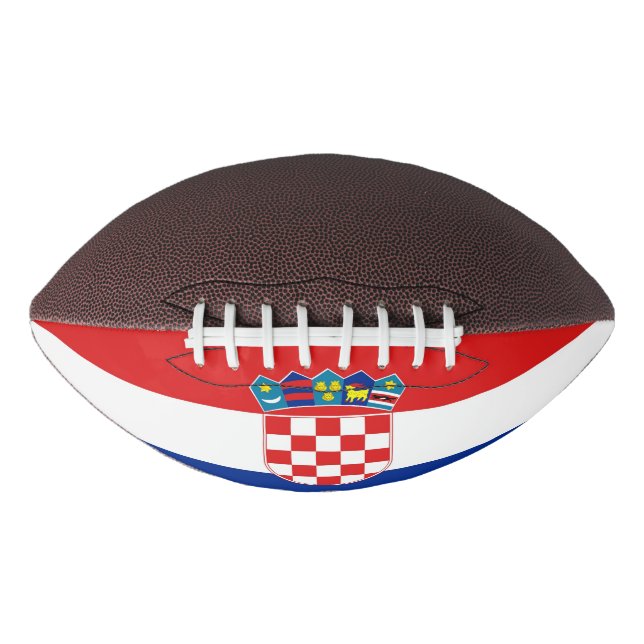 Patriotic american football with flag of Croatia (Front)