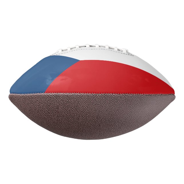 Patriotic american football with flag of Czechia (Rotated 270)