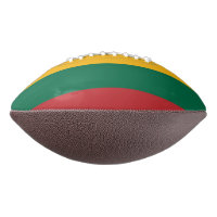 Patriotic american football with flag of Lithuania