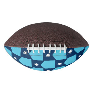 Patriotic american football with flag of Minnesota