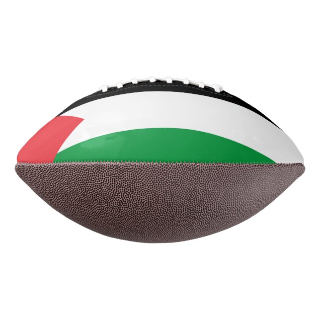 Patriotic american football with flag of Palestine (Rotated 270)