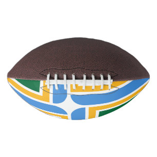 Patriotic american football with flag of Portland