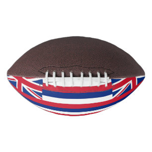 Patriotic american football with Hawaii flag