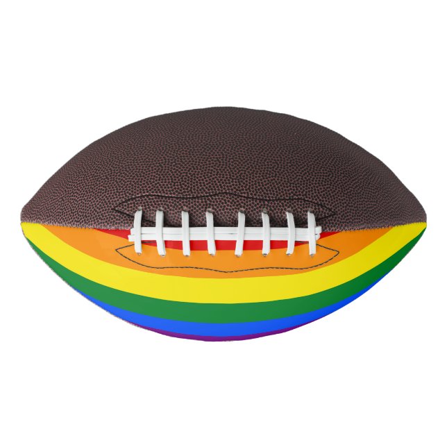 Patriotic american football with Pride LGBT flag (Front)