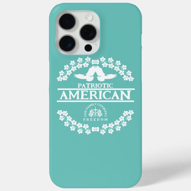 PATRIOTIC AMERICAN | GOD FAMILY COUNTRY FREEDOM Case-Mate iPhone CASE (Back)