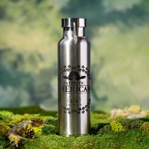 PATRIOTIC AMERICAN   GOD FAMILY COUNTRY FREEDOM WATER BOTTLE