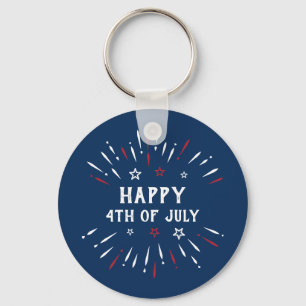 Patriotic American Independence Day 4th Of July Key Ring