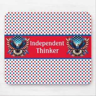 Patriotic American Independent Thinker Mouse Pad
