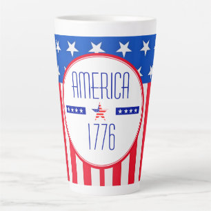 Patriotic American Latte Mug