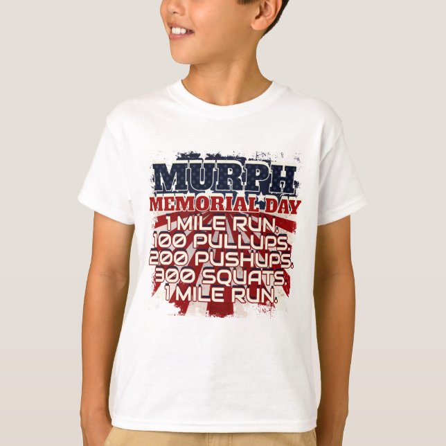 Patriotic American Murph Memorial Day Workout T-Shirt (Front)
