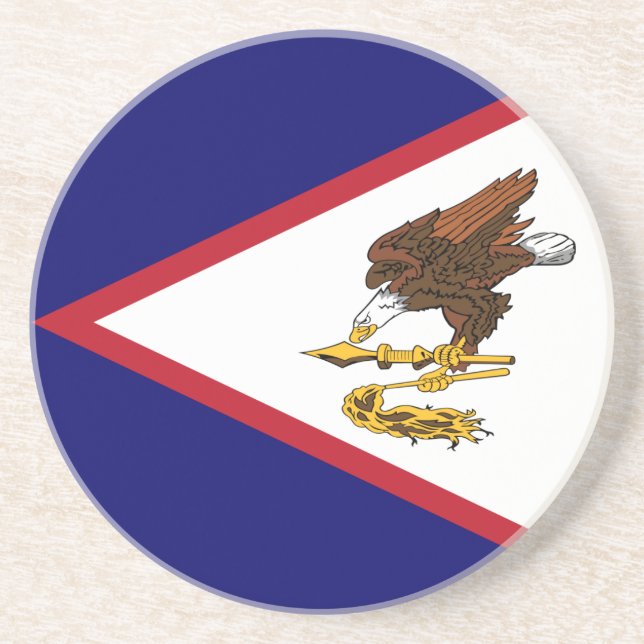 Patriotic American Samoa Flag Coaster (Front)