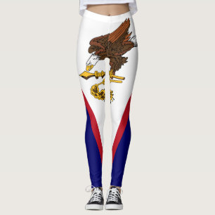 Patriotic American Samoa Flag Leggings