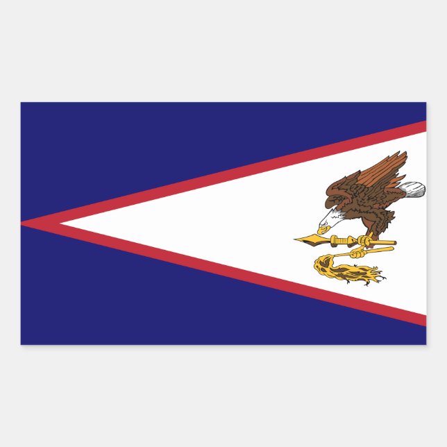 Patriotic American Samoa Flag Rectangular Sticker (Front)
