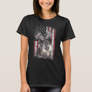 Patriotic American Scottish Terrier Dog Usa Flag T-Shirt