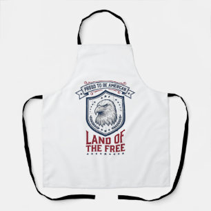 Patriotic American Shield Eagle Vintage Shirt Desi Apron