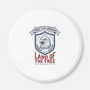 Patriotic American Shield Eagle Vintage Shirt Desi Magnet