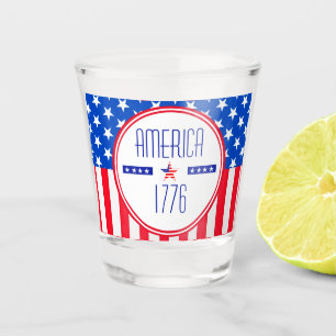 Patriotic American Shot Glass