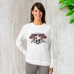Patriotic American Soccer Design USA Flag Football T-Shirt