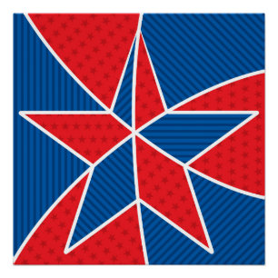 Patriotic American star Poster