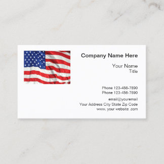 Patriotic American Stars And Stripes Business Card