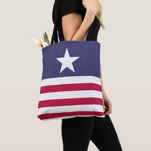 Patriotic American Style Tote Bag (Close Up)