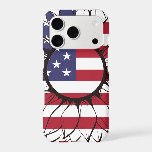 Patriotic American Sunflower