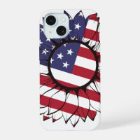 Patriotic American Sunflower