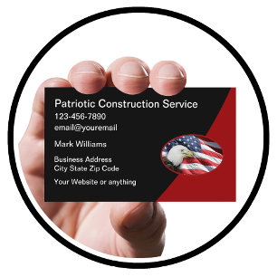 Patriotic American Theme Business Cards