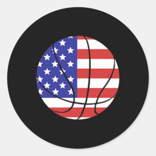 Patriotic American Us Flag Fourth July Bysketbyll Classic Round Sticker