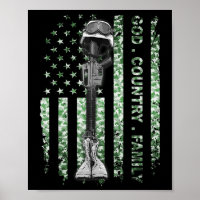 Patriotic American Us Flag God Family Country