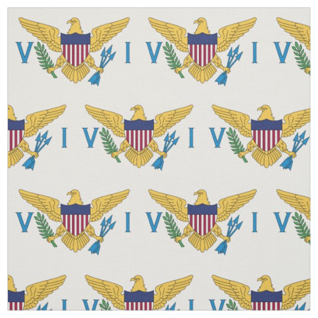 Patriotic American Virgin Islands Flag Fabric (Swatch)