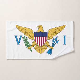 Patriotic American Virgin Islands Flag Hand Towel