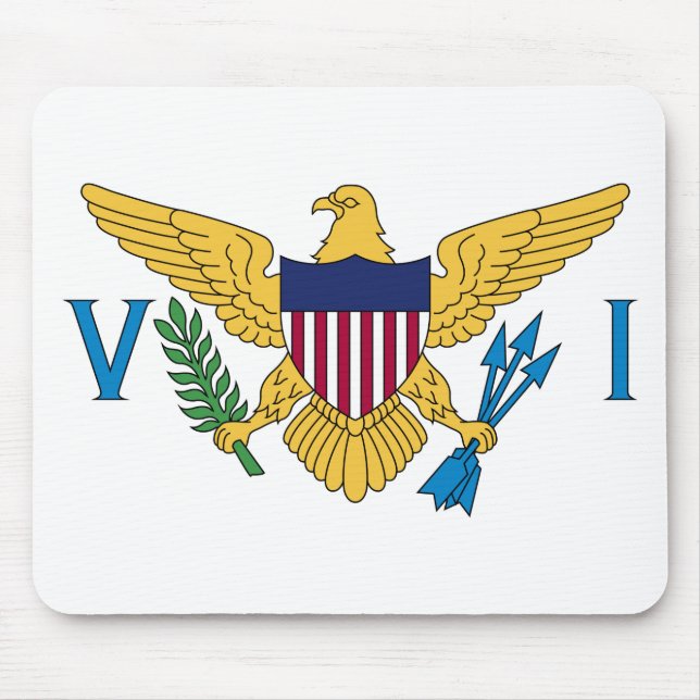 Patriotic American Virgin Islands Flag Mouse Pad (Front)