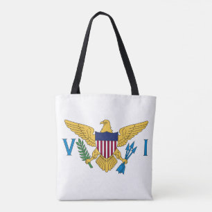 Patriotic American Virgin Islands Flag Tote Bag
