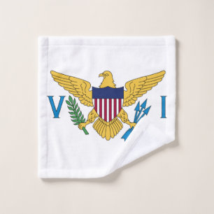 Patriotic American Virgin Islands Flag Wash Cloth
