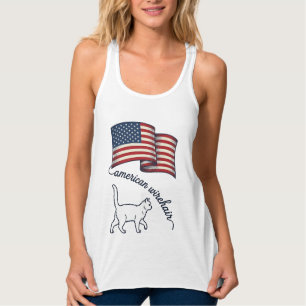 Patriotic American Wirehair Cat Vintage Design_1 Singlet
