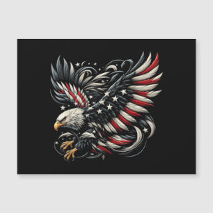 Patriotic American With Eagle And USA Flag