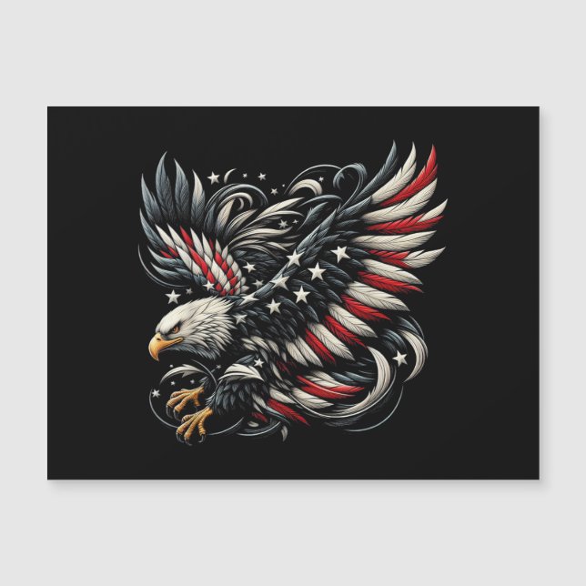 Patriotic American With Eagle And USA Flag (Front)