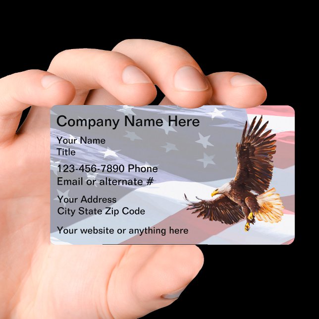 Patriotic Americana Eagle Theme Business Card (Creator Uploaded)