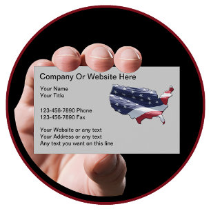 Patriotic Americana Theme Business Card Template