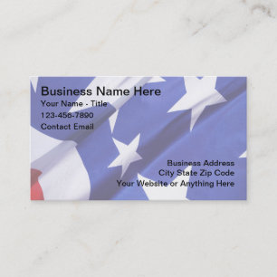 Patriotic Americana Theme Business Cards