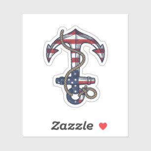 Patriotic Anchor Vintage Vector Design_1