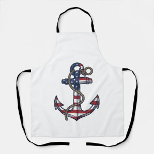 Patriotic Anchor Vintage Vector Design_1 Apron